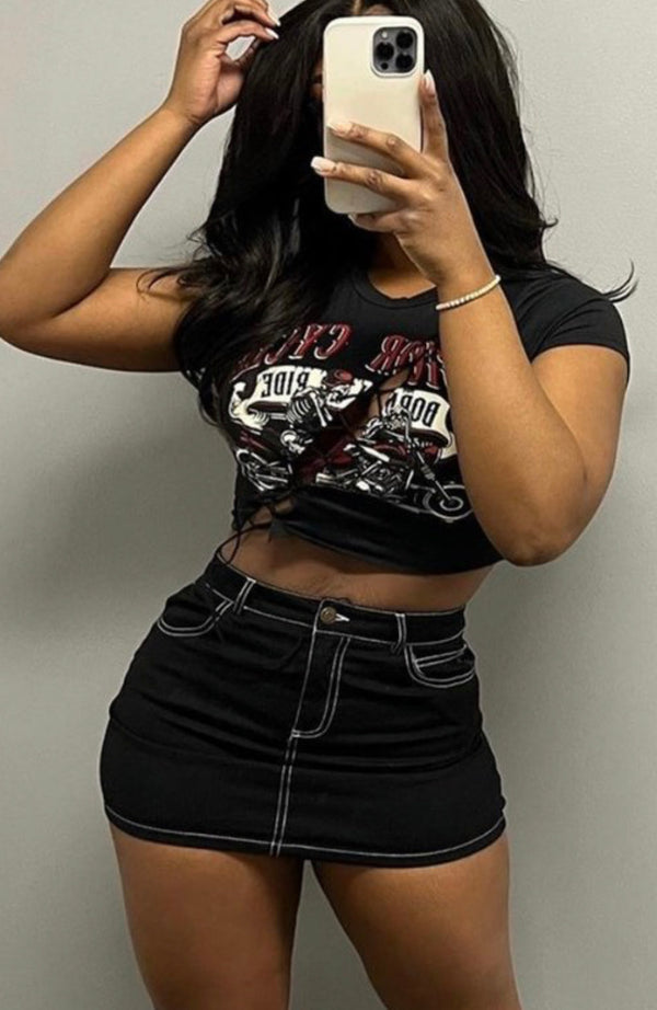 Short Denim Skirt